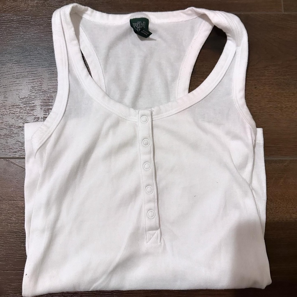 Wild Fable - White Buttoned Tank Top